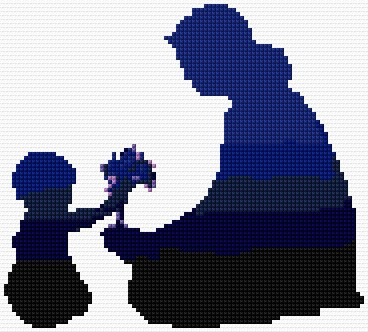 Mom and Baby free cross-stitch pattern