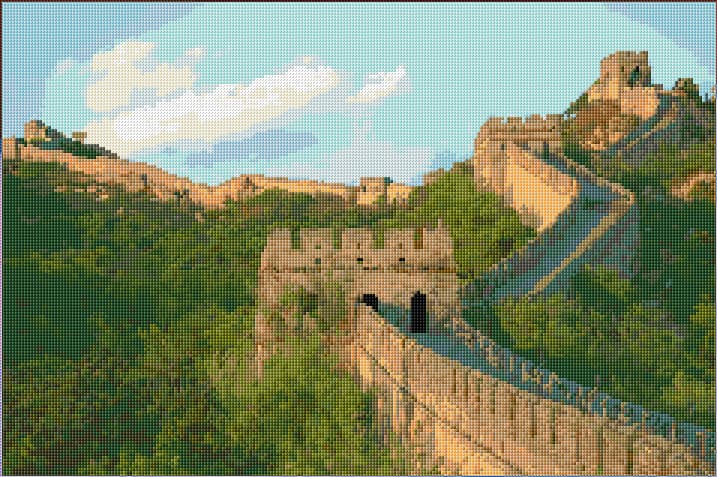 Great China Wall free cross-stitch pattern