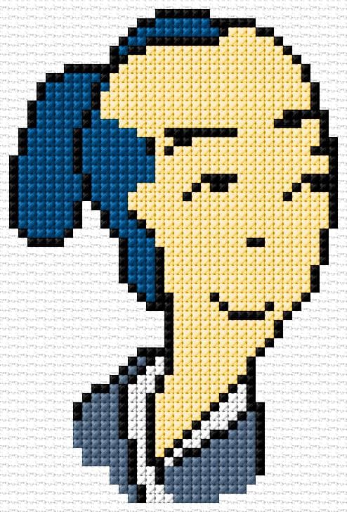Chinese Man free cross-stitch pattern